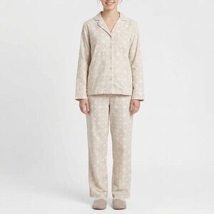 Charter Club Womens 2-Pc. Cotton Flannel P Snowflake Geo M